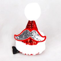 크리스마스 머리띠 XMAS 루돌프 산타 트리 사슴 성탄절 방울, C (23)산타수염머리핀