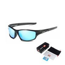 DUBERY D620 패션 편광 미러선글라스 라이딩 낚시 등산 자전거 남여공용, 8.black/blue