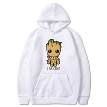 후드티 Anime groot hoodie 남성 패션 대형 후드 키즈 힙합 소년 코트