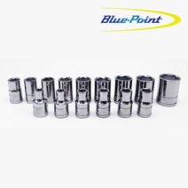 Snap-on 스냅온 Blue Point 블루포인트 1/2인치 소켓 15PCS 세트 수공구 평생보증 공구, 15개