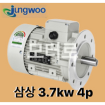 정우모터 3.7kw 4p 5마력 4극 220/380v 60Hz B5 버티컬 정우전기