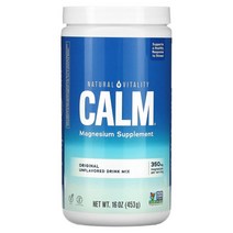 Natural Vitality CALM Magnesium Supplement Drink Mix Original Unflavored 16 oz (453 g), 8 oz
