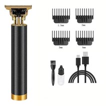 바리깡 클리퍼 모든 금속 빈티지 T9 여성 헤어 바리깡 전문 0 Mm 코 귀 다듬기 마무리 남성, 05 Metal  Black