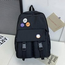 [프롬슈] 팬시 핀버튼 학생백팩 여행가방 데일리 배낭