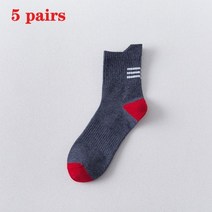 샤오미 5 쌍 100% 코튼 남성 양말 유행 거리 스포츠 통기성 주식 학생 크기 39-44, 03 5pairs blue