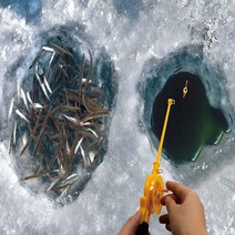 휴대용 빙어 미니 낚시대 얼음낚시 초보 입문용 어린이 민물 캠핑 피라미, 상품선택, 낚시대+황동미끼