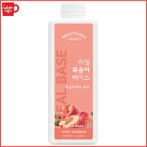 서울팩토리 리얼 복숭아 베이스 1.2kg /복숭아 스무디/복숭아 에이드/탄산/에이드/스무디/복숭아 잼/복숭아 a9