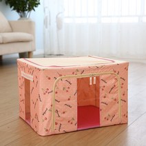 속옷 수납장 493# 옥스퍼드 스틸 접이식 홈박스 듀얼 윈도우 버너박스 다소미얼 Z, 핑크 체리