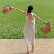 미니멈 백리스 호피 하와이 발리여행 꽃무늬 쉬폰 긴치마 해외여행 여름옷 동남아 휴양지룩 원피스 신지연 유나