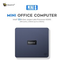 포토샵용캐드용컴퓨터 미니PC 데스크탑 본체, Intel Celeron N5095, EU, 8GB 1TB