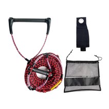 웨이크보드 로프 수상 스키용 손잡이가 있는 수상 스포츠 라인 웨이크보드 니보드, PP, 레드 블랙 60피트