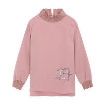 여성 레이스 패치 솔리드 티셔츠 LCTSKB24_PK