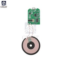MICROUSB TYPEC 빠른 충전 Qi 무선 송신기 모듈 PCBA 회로 보드 + 코일 범용 5V, [02] MICRO-USB 5-9V 5-15W