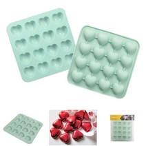 초콜릿 몰드 만들기 초콜렛 재료 수제 틀 초코 칩 초코릿 실리콘 막대 과자 파우더 diy 하트16구