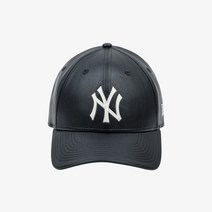 뉴에라 MLB 아플리케 레더 뉴욕 양키스 볼캡 네이비 13338529, 없음