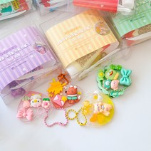 접착제포함 올인원 내맘대로 아크릴 키링 세트 만들기 산리오 데코덴 파츠, 산리오 캐릭터-폼폼푸린, 오렌지