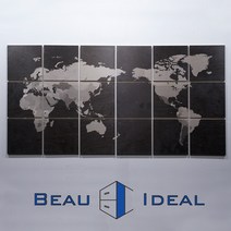 BIWS01 대형 나무 세계지도 액자 / 로비 벽장식 / 로비장식 / 사무실 벽장식 / 로비인테리어 / 회사로비 / 회사로비장식 / 사무실인테리어 / 로비벽인테리어 / 회사인테리어, 블랙and화이트