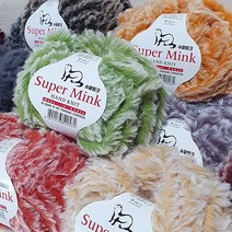 슈퍼밍크 털실 울실 뜨개실, 15 딥그린화이트