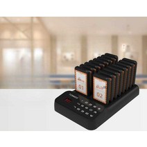 번호표기계 카페 무선 식당 호출벨 소형, 사각 플레이트 20개 1세트 (80미터 가능)