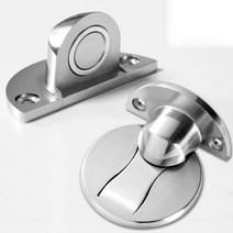 문꽝방지 무타공 도어 자석 스토퍼 실버