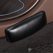 자동차 택시기사 가죽 메모리폼 무릎쿠션 BMW 크랙, 제트블랙, 1개
