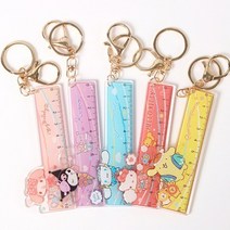 산리오 캐릭터 10cm 자 키홀더(스트레스 해소), 레드