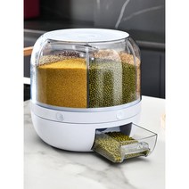 잡곡보관통 쌀독 무선 시리얼 잡곡통 쌀통 회전쌀통 잡곡보관함 쌀벌래없애는법, 단품