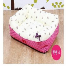 강아지메모리폼침대 자동차 사각 소 핫핑크 방석, 단품