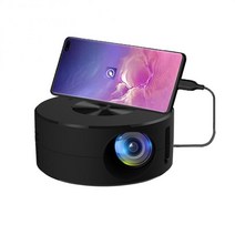 미니빔프로젝터 YT200 블랙 LED 모바일 비디오 프로젝터 홈 시어터 미디어 플레이어 아이 시네마 유선 같은 스크린 아이폰 안드로이드, 3-없음