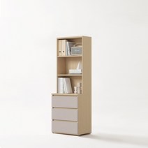 한샘 티오 서랍책장 5단 60cm (컬러 택1), 화이트/코튼그레이(C)