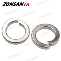 고무오링 패킹 실리콘 오링 고무링 ZONSANTA-A2 304 스테인레스 스틸 분할 스프링 잠금 와셔 탄성 가스켓, 11 M14 x 10Pieces