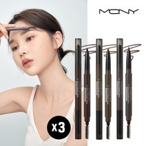 맥퀸뉴욕 [1+ 1+ 1] 워터프루프 오토 아이브로우 픽싱파우더, 내추럴(픽싱) 3