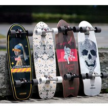 마켓유누 랜드서핑 스케이트보드 성인 30인치 초보 크루저, CX4 32인치 라이트 버드나무 파우더