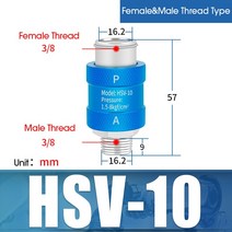HSV-06 공압 핸드 슬라이드 밸브 유량 제어 수동 스위치 G1/8 1/4 3/8 1/2 BSPT 나사, 07 HSV-10