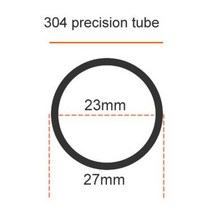 파이프 304 스테인리스강 정밀 내부 외부 광택 외경 27mm 내경 25mm 24mm 23mm 공차 0.05mm, 15.27x2mm - 500mm