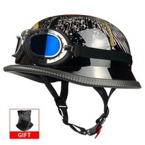 쇼에이 오픈페이스 티티앤코 헬멧 빈티지 레트로 오픈 페이스 오토바이 하프 헬기 바이커 파일럿 DOT 사이즈 S-XXL, XL, A21