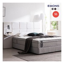 [에몬스] [슈퍼싱글SS] 휴레스트 투매트리스 침대, 색상:브라운
