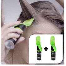 3초 새치커버빗 2개 1분 염색 펜 밝은색 타투 헤어틴트 새치빗 뿌염 염색펜, 브라운2개