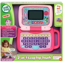립프로그 투인원 립탑터치 노트북 영어교육 유아컴퓨터 LeapFrog 2-in-1 LeapTop Touch, 핑크