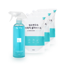청소연구소 다목적 클리너 480ml, 480ml 1개 + 리필 1.5L 3개