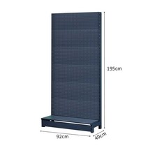 철물점 타공판 작업 타공보드 정리대 정리 공구 걸이대 스탠드 디스플레이 진열대 선반, 상세 페이지 참고, 그레이122x40x195CM