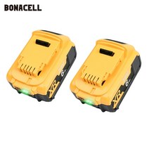 전동 해머 드릴 호환 가능한 배터리 Bonacell 대 한 DeWalt 18 V 4000 mAh Battery Power Tools Batteries 교체 DCB181 DCB182 DCD780 DCD785 DCD795 L10, 프랑스, 2 Piece 6.0Ah