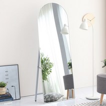 데코퍼니쳐 포그니 알루미늄 비산방지 타원형 전신거울 1700 x 600, 블랙