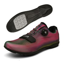 사이클링 신발 도로 자전거 고무 하드 하단 MTB SPD 클리트 플랫 슈즈 여성 스니커즈 남성, 09 9, 07 Turn red rubber