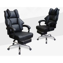 무거운체중 튼튼한 철제다리 쿠션 컴퓨터 게이밍의자/ 프리미엄 체어 피씨, 블랙