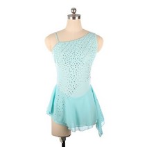 리본 리듬체조 피겨스케이팅 피겨 스케이팅 복장 맞춤형 공모전 여자 아이를위한 아이스 스케이트 치마 체조 라이트 블루140534, [06] L, [01] light blue