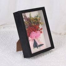 납골당액자 추모 영정사진 미니 수목장 장식 비석 말린 꽃용 다목적 딥 3D 프레임 나무 사진 북유럽 그림자 상자 표본 홀더 벽 3cm 깊이, 21.Black - 7inch 178x178cm