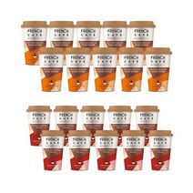 남양 프렌치카페 카라멜마끼아또+카푸치노 200ml 총20입 컵 팩 커피 편의점 행사 사무실 대용량 커피 음료 사무실 회사 목욕탕 편의점 피시방 PC방 당구장 모텔 라벨프리 액상 음