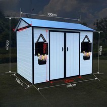 조립식 창고 3미터 대형 농기구 보관함 하우스 잡화, F3 모델 폭 300x깊이 200x높이 226