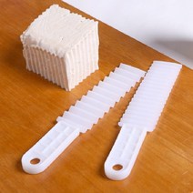 HOME 도토리묵 두부 채칼 묵칼 모양 나이프 물결칼 2P, 단품, 단품
